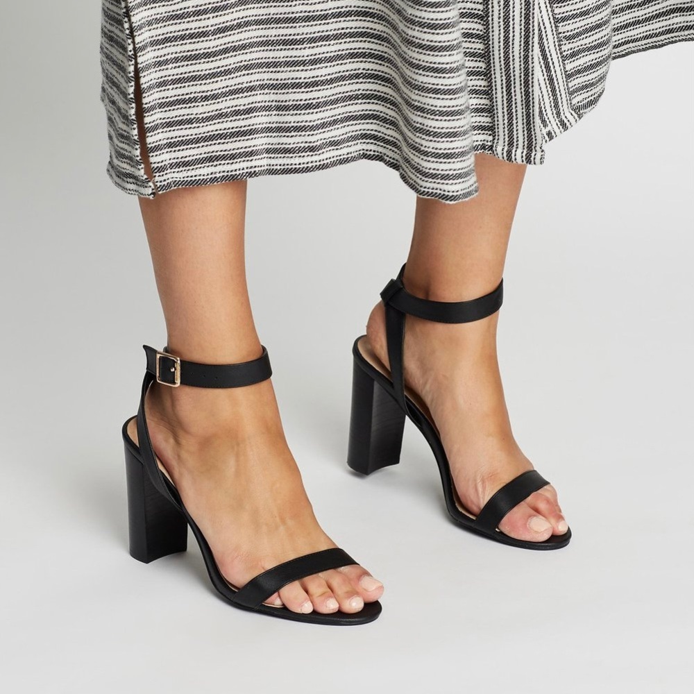 BILLINI | Elena Black Strap Block Heel - Picture 1 of 4